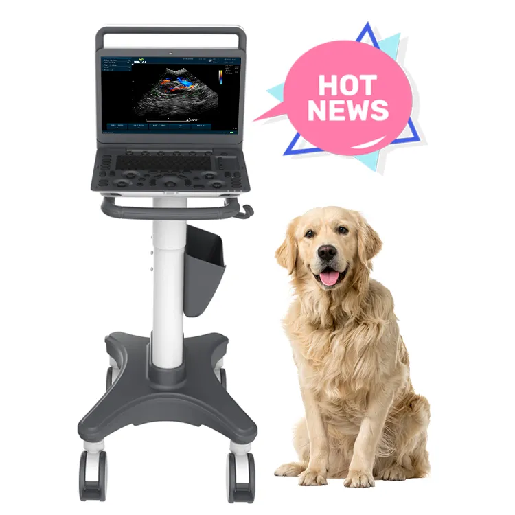 Máquina de ultrasonido veterinaria, monitor HD de 15,6 pulgadas, portátil, imagen especial