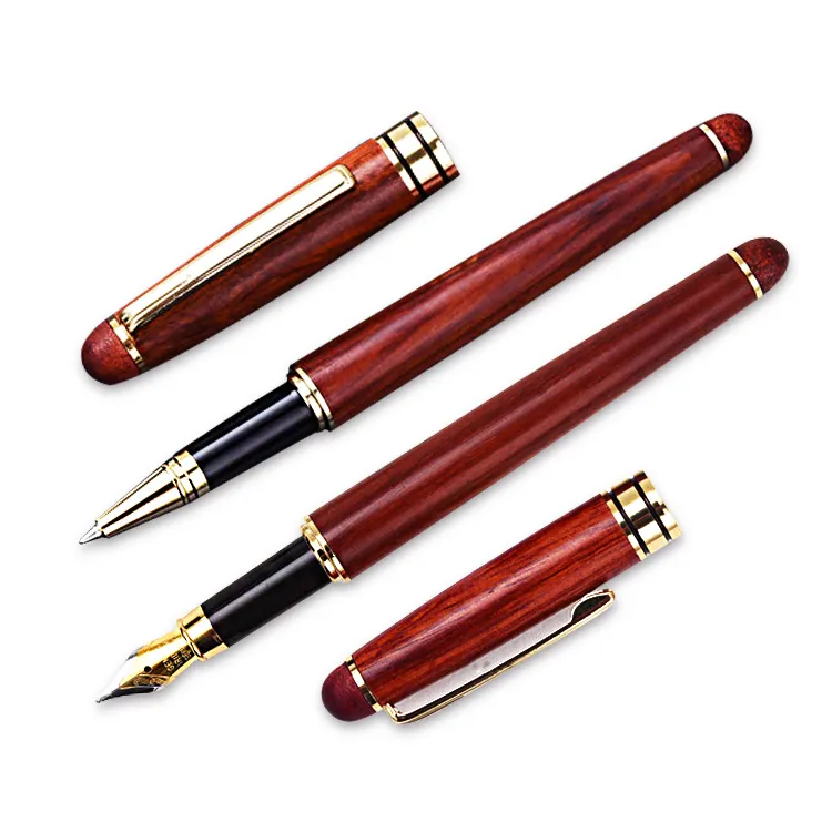 Luxus-Füll federhalter aus rotem Holz mit nachfüllbarer Tinte Best Vintage Antique Special Gift Pen für Männer und Frauen