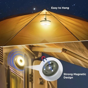 Linterna de tira recargable por USB, cadena de luces LED, gancho colgante, lámpara de tienda de carga portátil tipo C para acampar en interiores y exteriores - Product Image 5