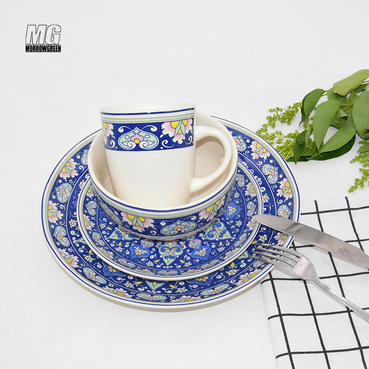 Ceramic Stoneware Porcelain Dishes & Plates Luxury Wholesale custom logo pattern Hot Sale dinner set