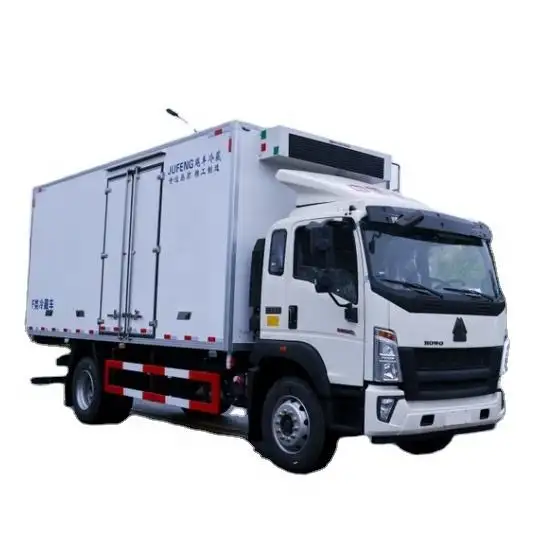 Sino℃ howo g5x caminhão refrigerado, 6.2m, hp, grande capacidade de resfriamento, unidade de refrigeração para caminhão 20-30 m3, caixa de caminhão