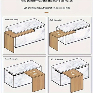 360 डिग्री घूर्णन डाइनिंग बार ट्रैक, भारी शुल्क टेलीस्कोपिक स्लाइडिंग द्वीप तालिका प्रणाली, समायोज्य स्टील पुश-पुल रेल - Product Image 2