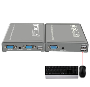 VGA KVM光纤交换机扩展器20公里，超过TCP IP LC SC光纤USB 2.0 KVM共享键盘鼠标交换机，用于PS4 DVD监视器 - Product Image 3