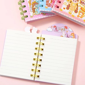 Cute Cheap Custom Mini Full Color <strong>Printing</strong> Art Paper Hard Cover School <strong>Notebook</strong> A5 B6 <strong>with</strong> <strong>Elastic</strong> Band - Product Image 5