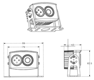 EAPODA 1080P AHD cámara de visión trasera analógica marcha atrás 180 grados ojo de pez impermeable CCTV seguridad autobús camión Monitor de vista lateral