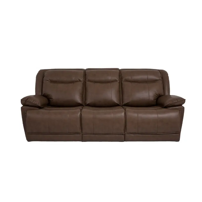 Recliner 3-Sitzer Recliner Brown PU Mit 2 Getränke haltern 1 Aufbewahrung sbox 2 USB-Ladeans chluss