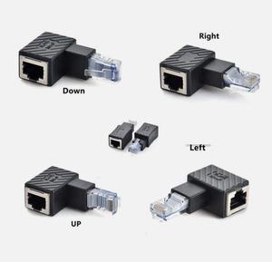 Angle RJ45 maschio a femmina Cat5 6 Ethernet LAN adattatore di rete spina di rete - Product Image 1