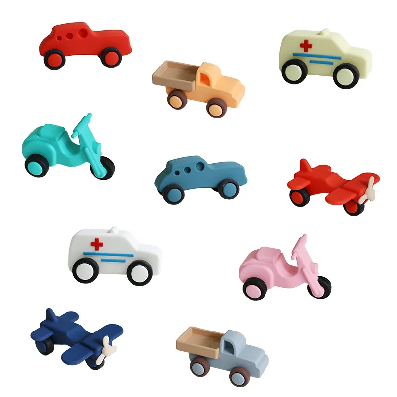 Fábrica de brinquedos de silicone para bebês, brinquedo macio com patente, brinquedo sensorial de silicone para motocicletas, carros, ambulâncias, brinquedo educativo