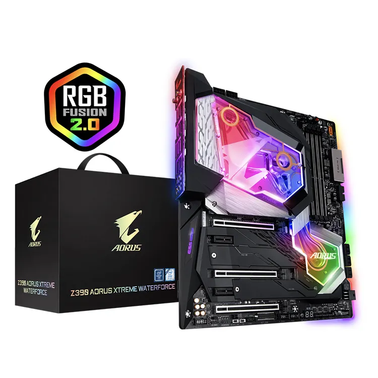 GIGABYTE Z390 AORUS XTREME WATERFORCE Used Motherboard with 128GB DDR4 Memory Socket supports 9th and 8th Gen Intel Processors