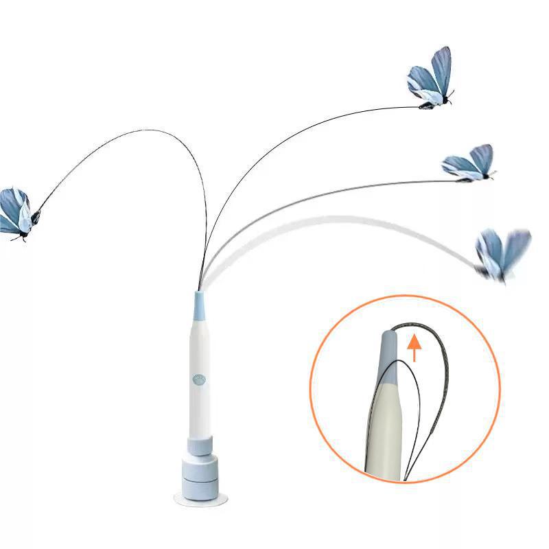 Upgraded spring-loaded rechargeable cat toy (Type-C charging cable)
