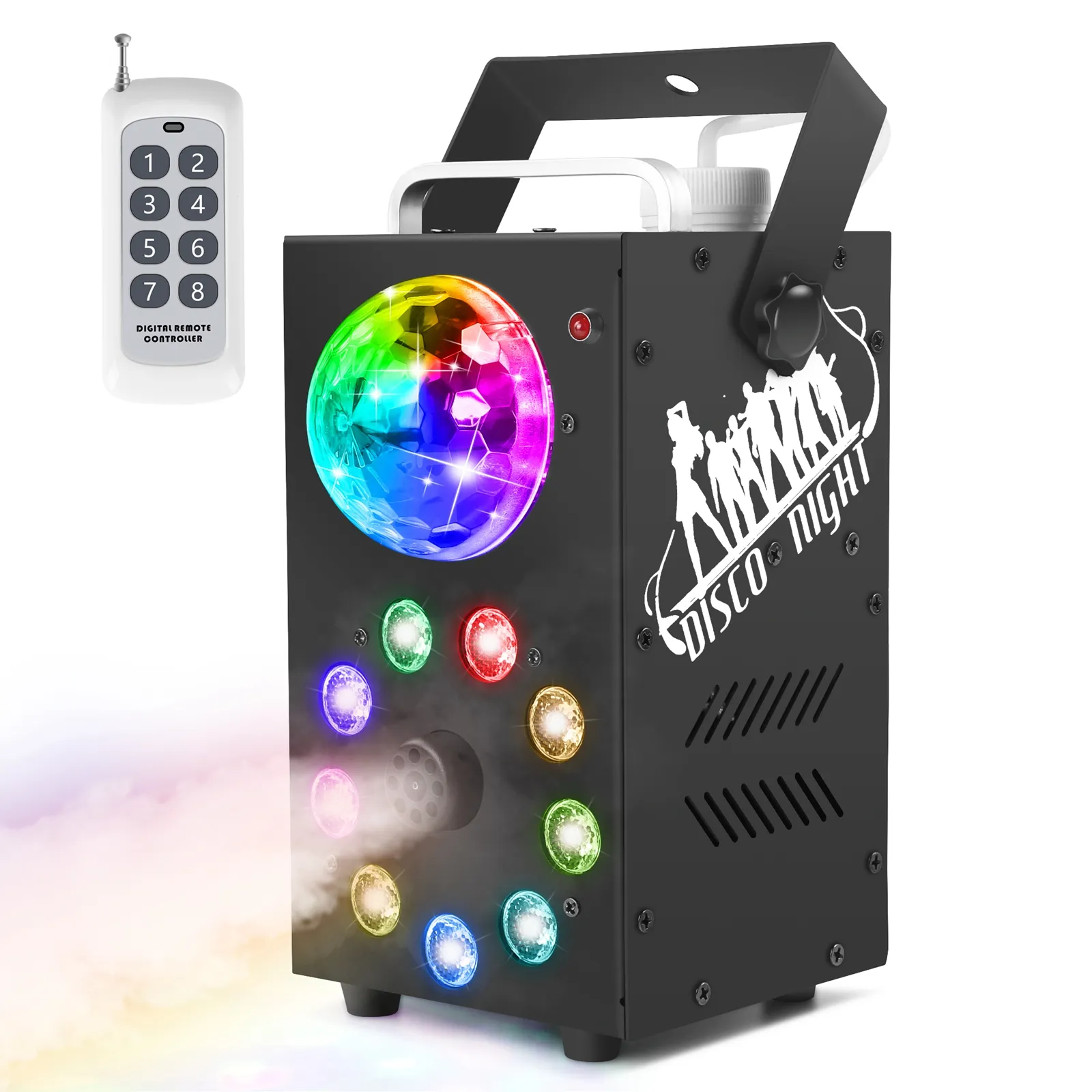 Machine à fumée LED haute puissance 3-en-1, brumisateur pour Disco Dj Club Night Stage Lights équipement, 9 pièces