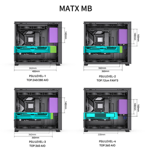 Sıcak bilgisayar kasası D41 tel örgü elek siyah RGB ATX PC oyun kasası - Product Image 5