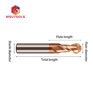 MSU <span class=keywords><strong>6</strong></span>/8mm 2-Woodworking Spiral topu burun döküm parmak freze ağaç İşleme ve gravür makinesi için