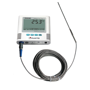 Registrador de datos con sensor de temperatura y humedad de alarma automática con interfaz USB