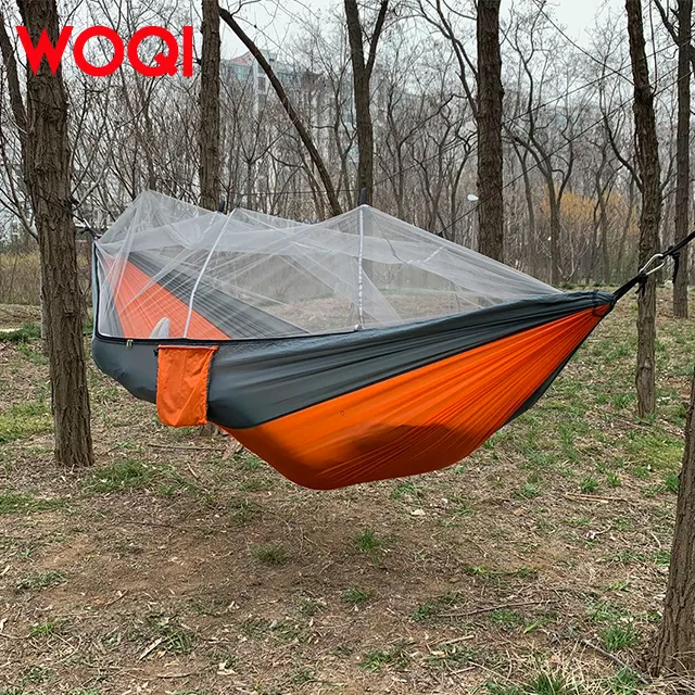 Woqi Outdoor Camping Opvouwbare Rugzak Hangmat Survival Reizen Enkele Dubbele Klamboe Hangmat