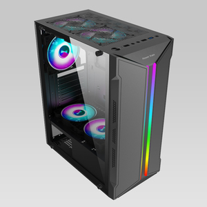Desktop <strong>computer</strong> <strong>case</strong> ATX side transparent glass RGB panel white office and business MATX game console <strong>case</strong> - Product Image 6
