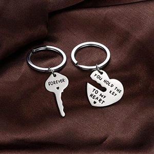 חג האהבה מתנות זוג Keychain לך להחזיק את מפתח כדי שלי לב & לנצח אהבת לב מפתח מנעולי נירוסטה פלדת מתכת Keychain