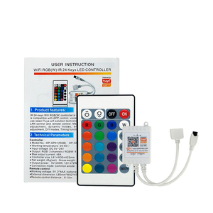 Tuya Wifi Smart Rgbw Controller Led Dc5-24V 6A Ir 24 tasti telecomando Smd 5050 Rgbw luce Wifi Led Controller - Product Image 1