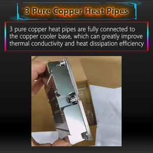 <strong>1u</strong> Server Cpu <strong>Heatsink</strong> for Intel LGA3647 145w Server Aluminum Fin Processor Cooling With 3 Copper Heat Pipe Cpu Cooler Heat Sink - Product Image 4