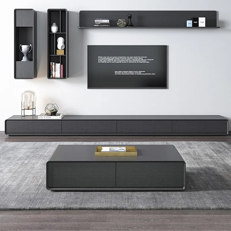 2021 nouveau Design luxe moderne maison divertissement unité murale Meuble meuble TV meuble TV pour salon