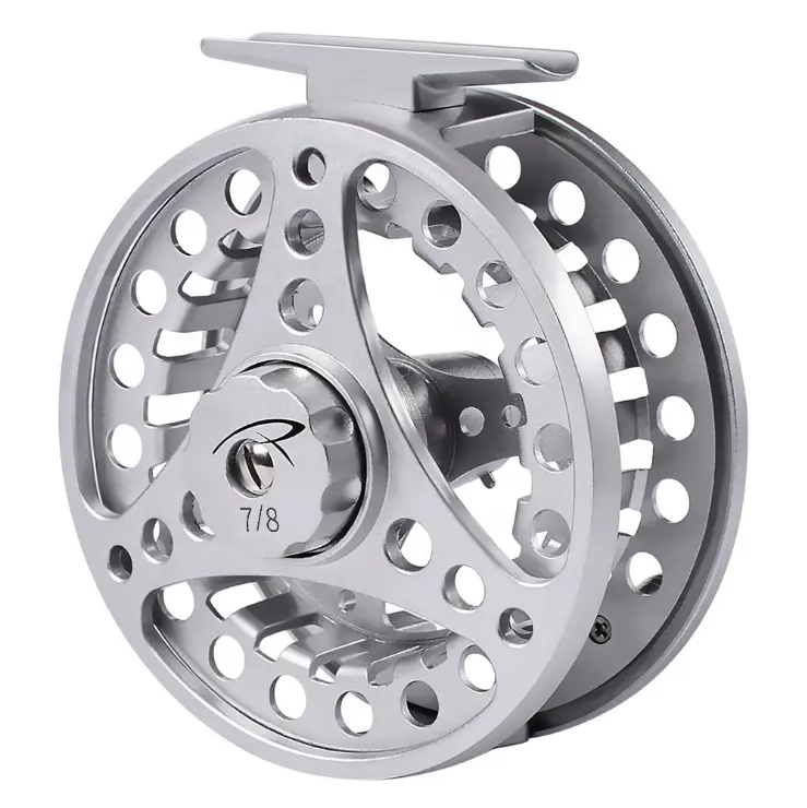 อลูมิเนียมขนาดใหญ่ลาก Fly Reel โลหะตกปลาน้ำแข็ง Reels Fly Fishing Reel สำหรับตกปลา