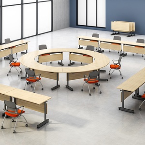 Đồ Nội Thất Trường Học Xếp Chồng Sinh Viên Bàn Và Ghế Tiểu Cuộc Tranh Luận Cạnh Tranh Đa Chức Năng Phòng Di Chuyển Bàn Ghế - Product Image 1