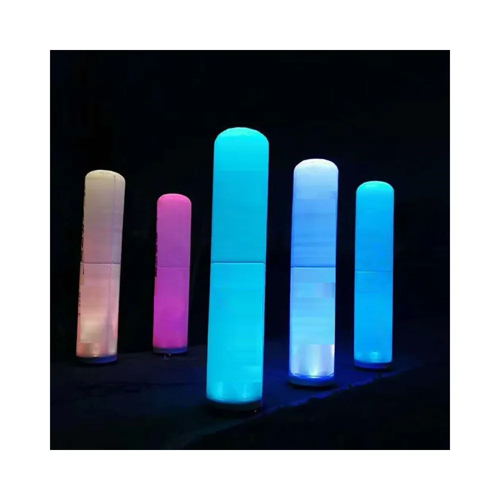 Pubblicità colonna di illuminazione a LED gonfiabile gigante con Display a tubo gonfiabile personalizzato