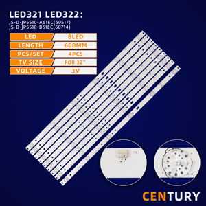 6 מנורות JS-<span class=keywords><strong>D</strong></span>-JP5510-A61EC/B61EC <span class=keywords><strong>LED</strong></span> רצועת אור עבור AKAI CTV554 UHD TS מעוקל E55DU1000 ST5461D04-2 VER2.1