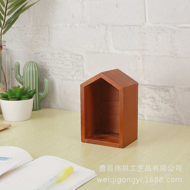 Estante de pared pequeño, de un solo compartimento, estilo clásico.