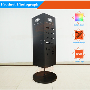 Benutzer definierte 4-seitige Metall drehbare hängende Haken Rack Peg board rotierenden Displayst änder mit Werbung - Product Image 5