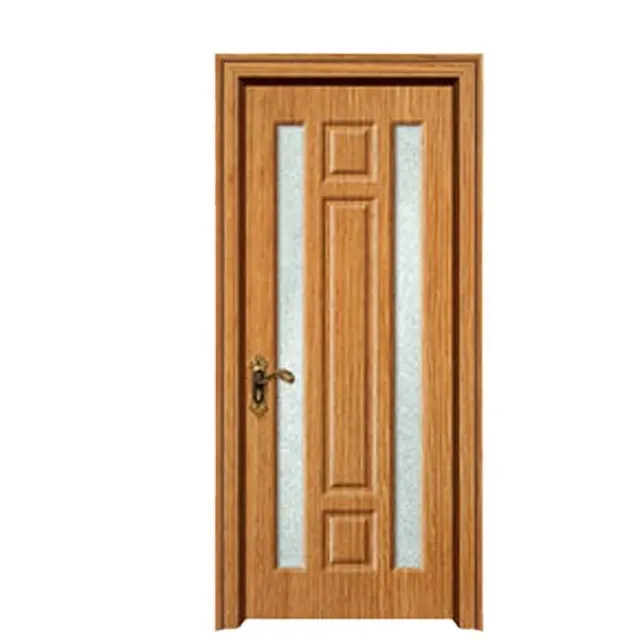 Chine dernière conception unique porte principale conception de porte en bois simple porte en verre