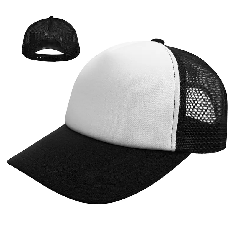 Mesh Custom Print 3D Logo Schwarz OEM Sport Promotion Blank Baseball Golf Männer Papa Trucker Caps Hüte