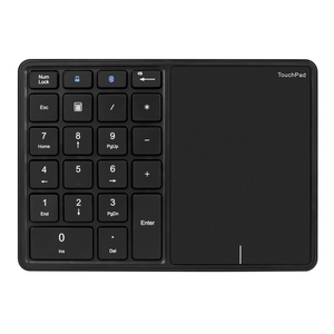 2.4G+BT4.2 <strong>Wireless</strong> Dual-mode Numeric <strong>Keyboard</strong> Portable 22 Keys Financial Accounting Office <strong>Keyboard</strong> with Touchpad Black