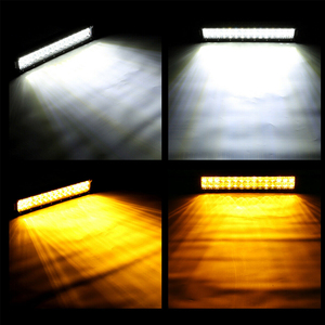 7D 20นิ้ว288วัตต์ LED Light Bar 5โหมด Combo Bar กันน้ำ IP67รถเรือปิดถนนระดับสีเหลืองขับรถทำงานแสง