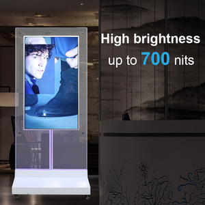 Ультра высокая яркость 49 дюймов двойной экран Крытый Digital Signage Android/Windows Lcd прозрачный рекламный дисплей - Product Image 3