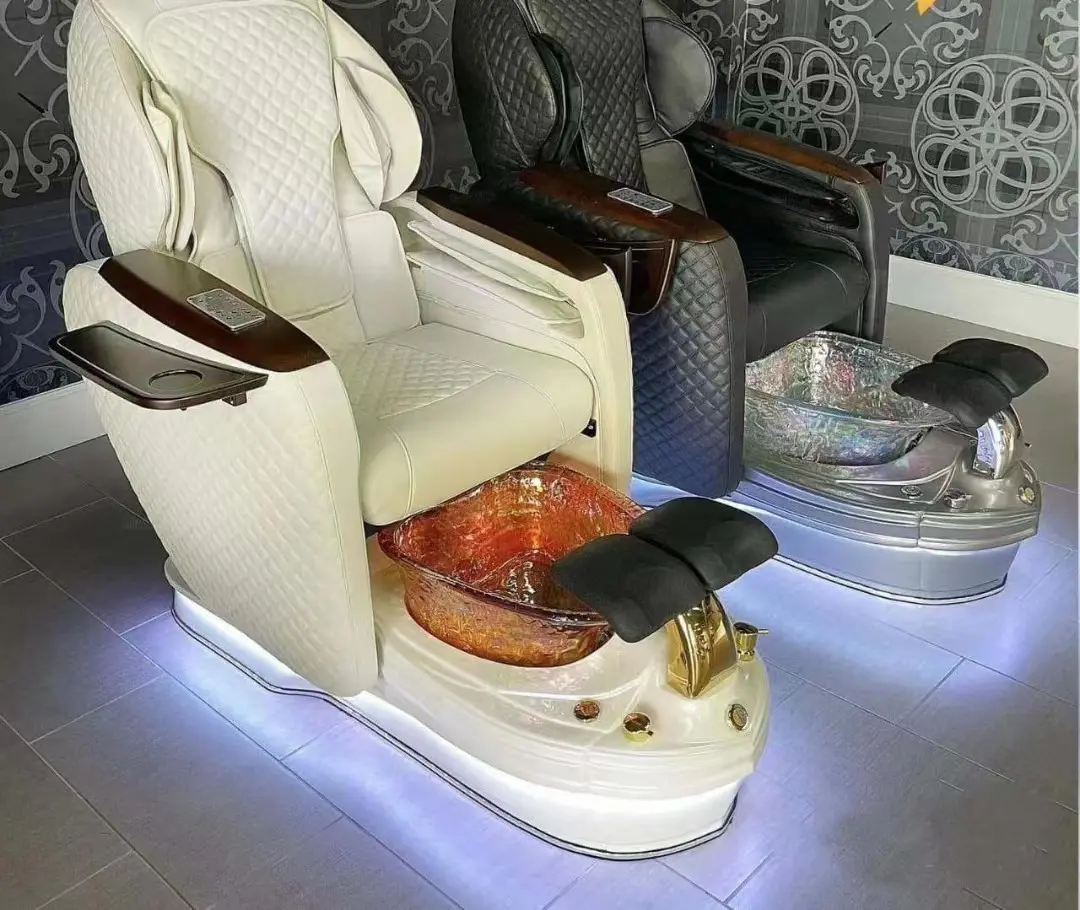 Moderne Luxe Hot Koop Pedicure Massage Stoelen Voet Spa Oem Verstelbare Kleur Trillingen Voor Nail Salon