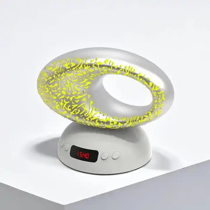 Haut-parleur de musée Portable de vente chaude musulman indonésien avec lampe pour coran Mp3 fichiers Audio tactile lumière Azan horloge