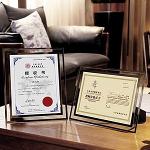 4*6 "玻璃相框定制水晶玻璃证书相框桌面镜子礼品家居装饰