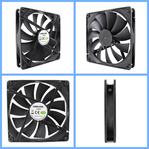 Coolcox 140x140x25mm DC trục quạt làm mát 140mm 12/24V quạt thông gió với lưỡi nhựa cung cấp điện PC trường hợp nóng - Product Image 2