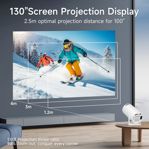 Fabrika Full Hd projektörler 4K HY300 Pro akıllı WIFI ayna ekran Mini taşınabilir projektör Android 12 cep telefonu Video Proyector - Product Image 6
