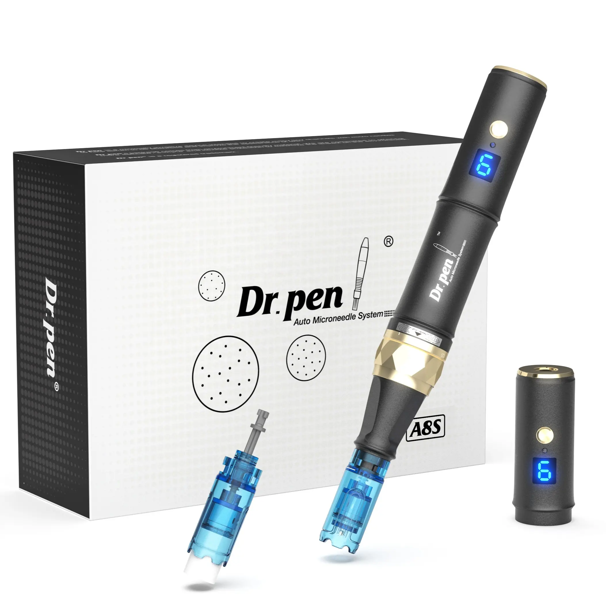 Hot Micron eedling Pen Dr.pen A8S elektrische Schönheits werkzeuge MTS für Gesichts pflege Schönheits gerät