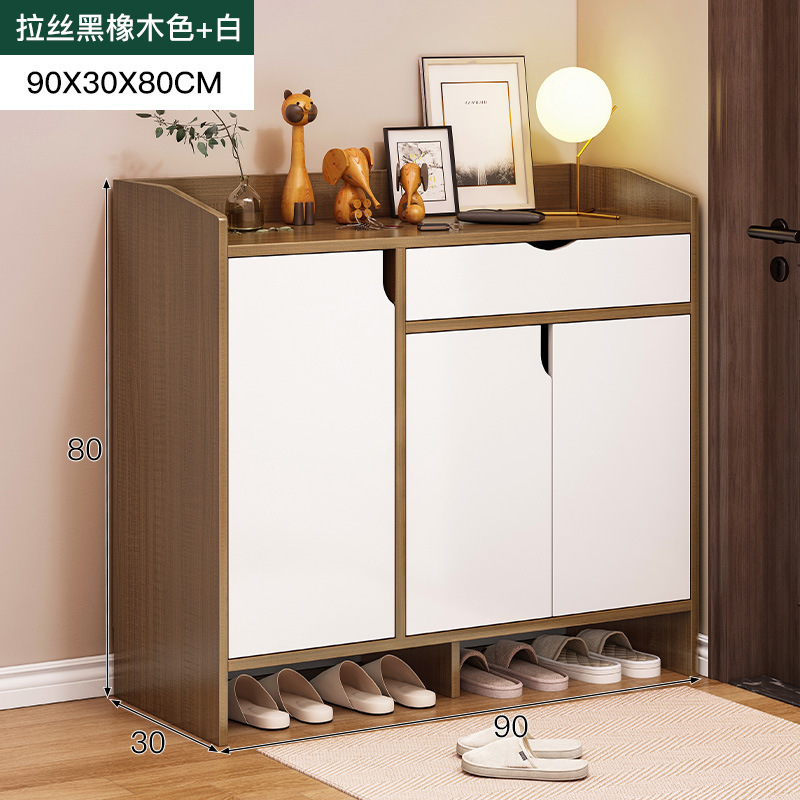 90CM brushed black oak warm white single drawer