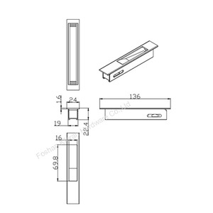 Upvc Windows оборудование скользящая оконная ручка сенсорный замок с крючком - Product Image 2