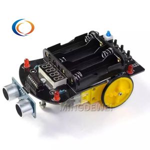 マイクロコントローラーインテリジェントカー超音波障害物回避車追跡ロボットプログラミングDIYカーキット - Product Image 2