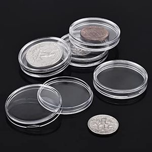 36 mm şeffaf sikke vitrinin sert plastik yuvarlak sikke kapsül sikke koleksiyonu koruma kutusu - Product Image 3