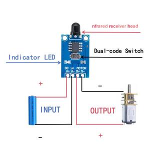 Mini telecomando senza fili avanti e indietro modulo di arresto 3.3V 5V 12V DC motore di azionamento motore PWM controllo della velocità - Product Image 3