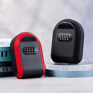 Wall Mounted Key Storage 4 Digital Combination Password Security <strong>Code</strong> Lock Key Lock Box for Home Office Storage Box Organizer