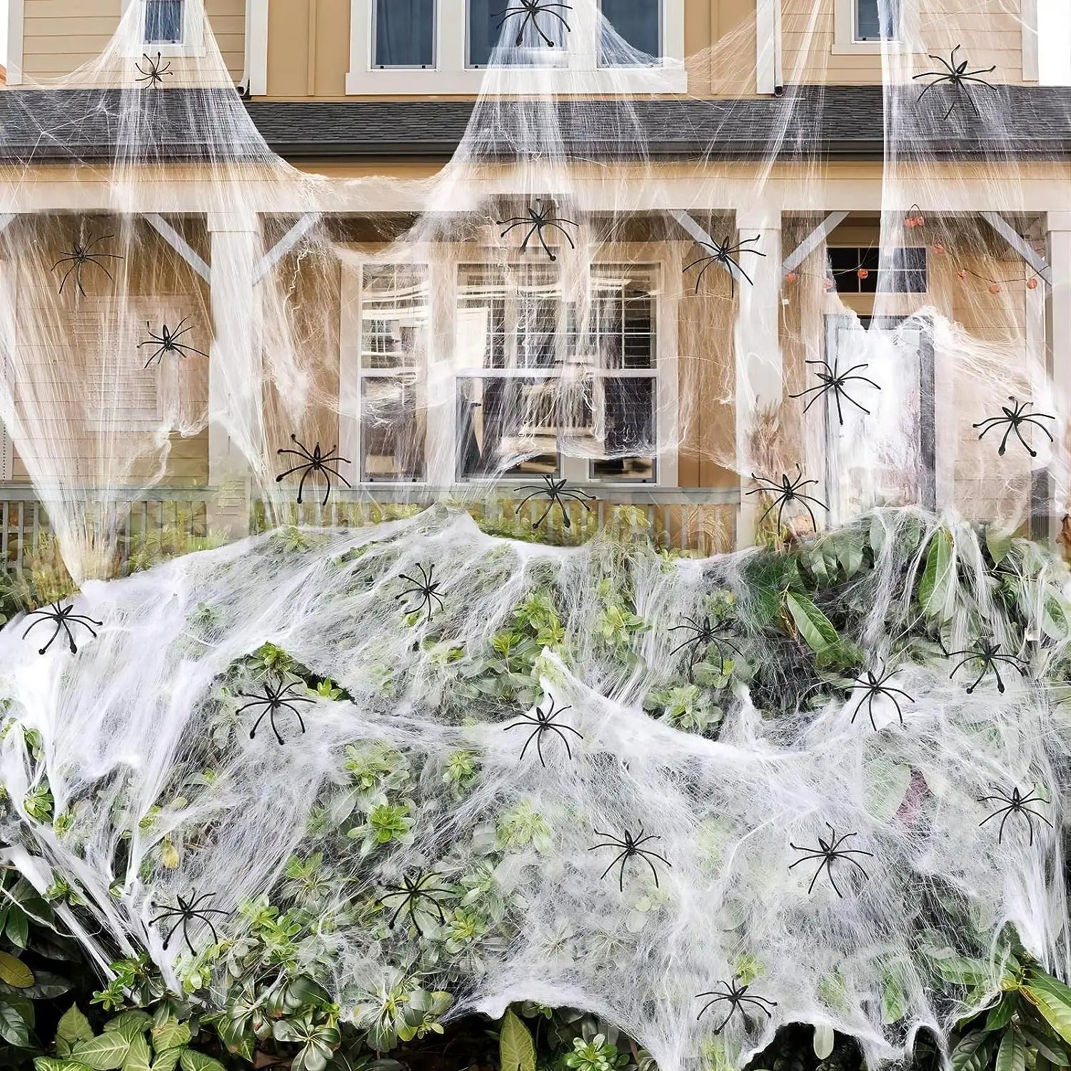 Super Stretch Spider Web Accesorios de Halloween Spider Cotton para Halloween Holiday Party Night