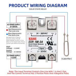 <strong>SSR</strong>-100DA DC to AC 100A FOTEK Solid State Relay Module 3-32V Input DC 24-380V AC <strong>Output</strong> Single Phase for <strong>PID</strong> <strong>Temperature</strong> <strong>Control</strong> - Product Image 4
