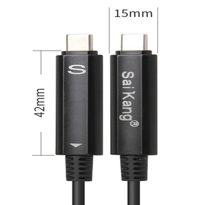 10 20เมตรชายกับชายหญิงสายเคเบิลใยแก้วนำแสง USB 3.1ประเภท-C สายไฟเบอร์ออปติก10GB โรงงานจีน - Product Image 2